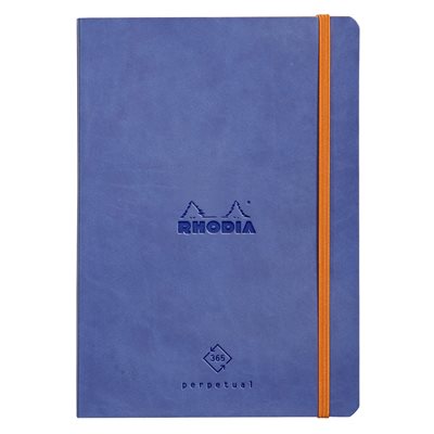 #RHODIARAMA PERPETUAL DIARY 90G. 64s. 5.75x8.25 SAPPHIRE BLU