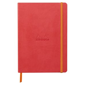 RHODIARAMA CAHIER SOUPLE LIGNÉ A5 CORAIL