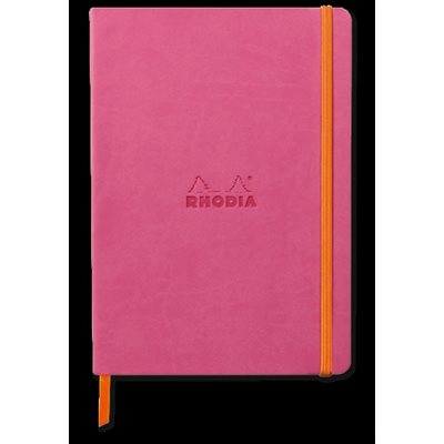 RHODIARAMA CAHIER SOUPLE LIGNÉ A5 FUCHSIA