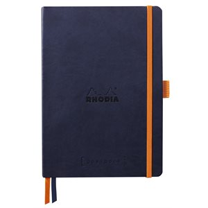 Rhodiarama softcover Goalbook MIDNIGHT A5 120 dot sheets