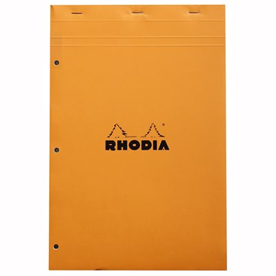 RHODIA PAD LINED PERFORATED 8.25x11.75 ORANGE