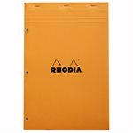 RHODIA PAD LINED PERFORATED 8.25x11.75 ORANGE