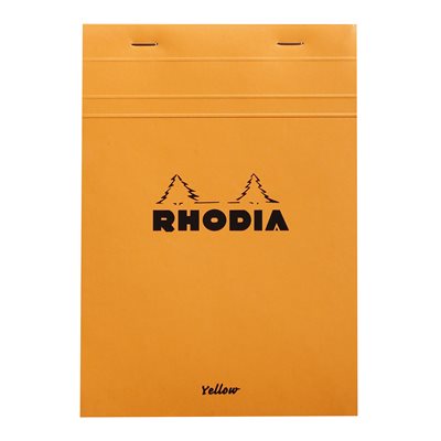 RHODIA BLOC #16 5 / 5 JAUNE 148X210 ORANGE