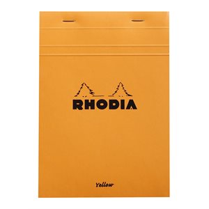 RHODIA BLOC #16 5 / 5 JAUNE 148X210 ORANGE