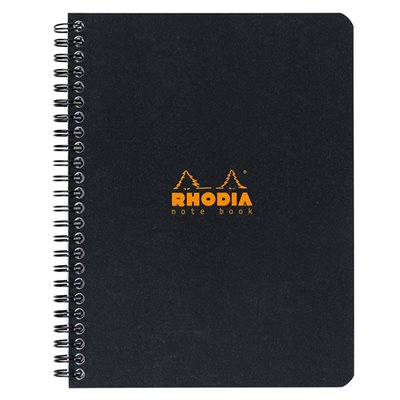 Cahier spiralé Noir Rhodia