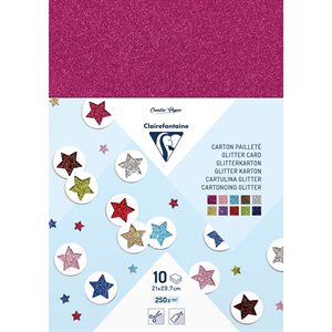 GLITTER CARDBOARD 10S 8¼x11¾