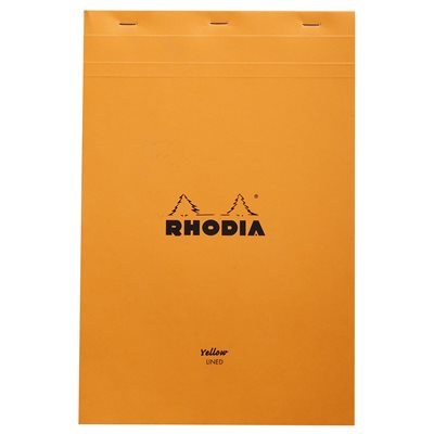 RHODIA PAD #19 LINED YELLOW 8.25x11.75 ORANGE