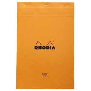 RHODIA PAD #19 LINED YELLOW 8.25x11.75 ORANGE