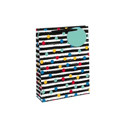 #Generic stripes & spots medium bag 21, 5x10, 2x25, 3cm