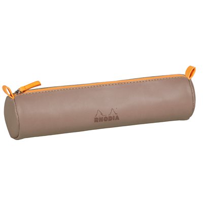 RHODIARAMA ROUND PENCIL CASE TAUPE