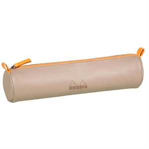 **RHODIARAMA ROUND PENCIL CASE BEIGE