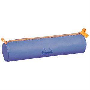 RHODIARAMA ROUND PENCIL CASE SAPPHIRE BLUE