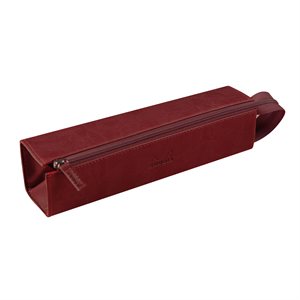 Rhodiarama zippered hard case pencil box BURGUNDY italian le