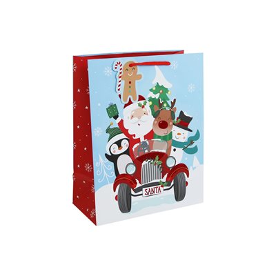 #Cute santa car, medium bag 21,5x10,2x25,3 cm