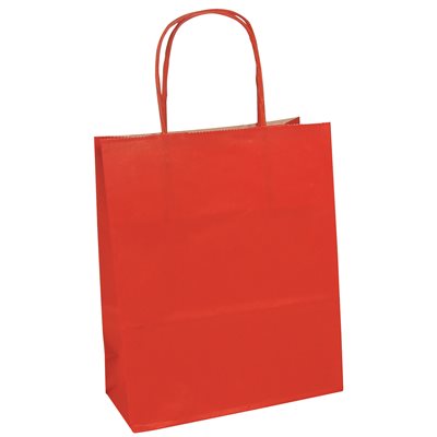 SACS KRAFTS ROUGE MOYEN 22x10x27cm