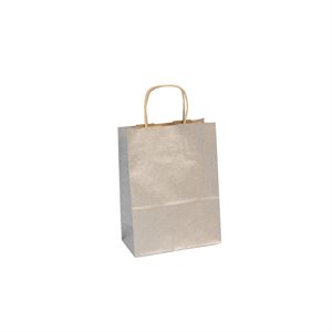 #Bag plain kraft 100g, 16x8x21cm, Silver