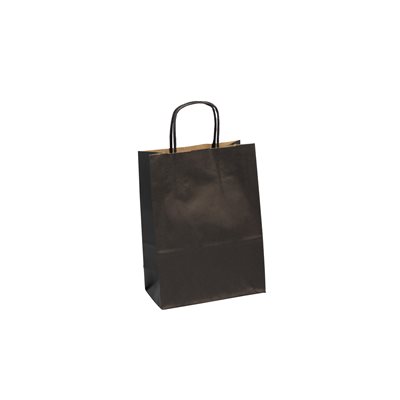 Bags ribbed kraft 100g, 16x8x21cm, Black