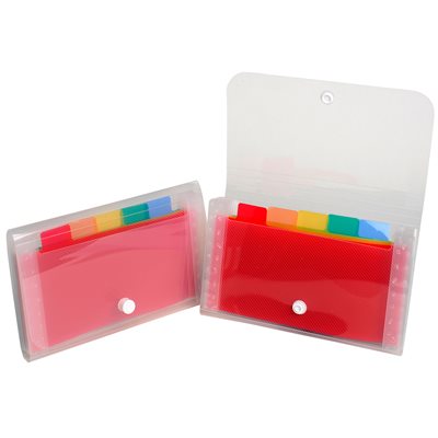 CRYSTAL INDEX POCKET FOLDERS "6" 7x4.25