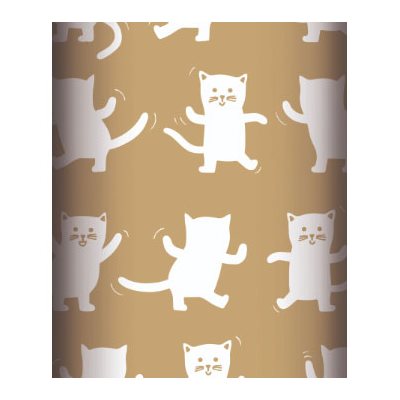 #Kraft brown 60g, rl Dancing cats 2x0,70m