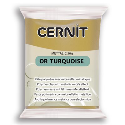 Cernit METALLIC 56 gr Turquoise gold