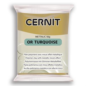 Cernit METALLIC 56 gr Turquoise gold