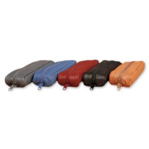 Age Bag Oval Assorted Leather Pencil Case 