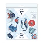 ORIGAMI KIT 60 SHEETS 10x10cm - 15x15cm - 20x20cm -MARIN