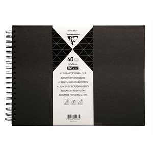 Black hard cover album 32x24cm 40 sheets 185g