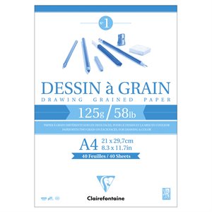 Bloc dessin à grain 125g 