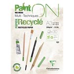 PaintON Recycled paper pad A4 30 sheets White 250g