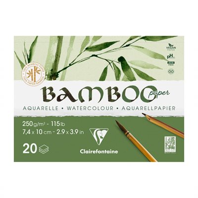 Bloc collé 20F Bambou 250g 7,4x10cm A7 P