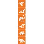 6 Assorted Stencils Dinosaurs