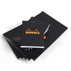 Rhodia Head Stapled Pad Black