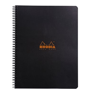 RHODIA CAHIER SPIRAL LIGNÉ A4+ NOIR