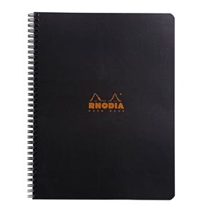 RHODIA CAHIER SPIRAL LIGNÉ A4+ NOIR