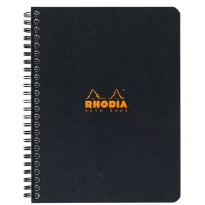 RHODIA CAHIER SPIRAL LIGNÉ A5+ NOIR