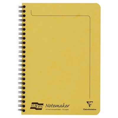 NOTEMAKER LIGNÉ 120p A5 JAUNE