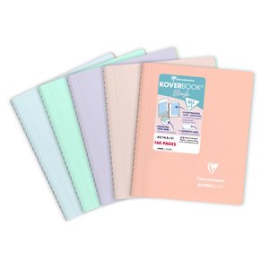 KOVERBOOK BLUSH, WIREBOUND OPAQUE PP BICOLOR 80sh 6x8.25