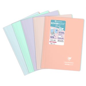 KOVERBOOK BLUSH, WIREBOUND OPAQUE PP BICOLOR 80sh L 8.25x11.