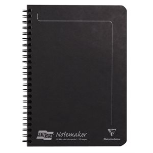 NOTEMAKER LINED 120p 5¾x8¾ BLACK