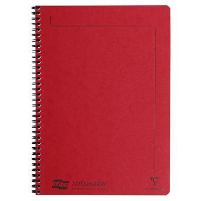 NOTEMAKER LINED 120p 8.25x11.75 RED