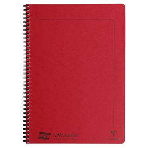 NOTEMAKER LINED 120p 8.25x11.75 RED