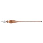 #PLUME DE VERRE RONDE, 18cm CORAIL