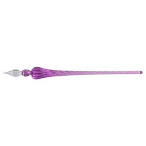 Round glass pen 18cm - violet