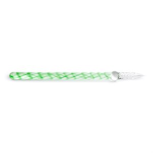 Straight glass pen 16cm-vert pré