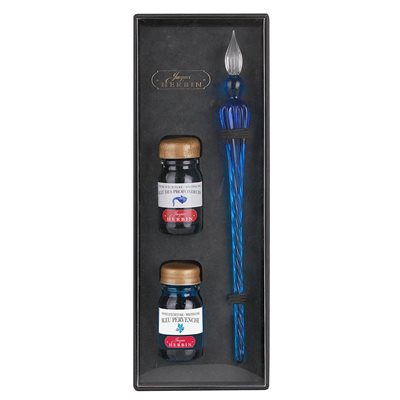 Set with 2 writing inks (Bleu pervenche, Bleu des profondeur