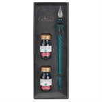 Set with 2 writing inks (Bleu calanque, Vert de gris) and 1