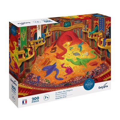 Puzzles 200pièces 480X330mm Le Trésor des Dragons