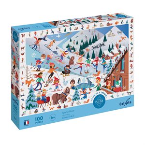 Puzzles 100 pieces XXL 610X420mm 'Search & Found' Winter Spo