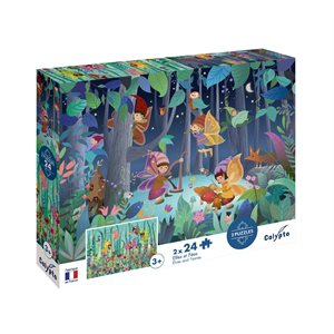 Puzzles children 2 X 24 pieces 330X230mm Elves and Fairies